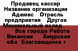 Продавец-кассир › Название организации ­ Адамас › Отрасль предприятия ­ Другое › Минимальный оклад ­ 26 500 - Все города Работа » Вакансии   . Амурская обл.,Благовещенск г.